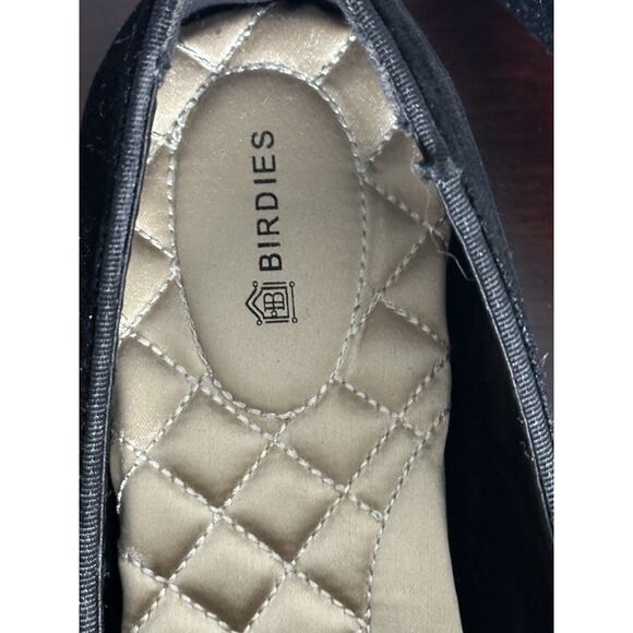 Birdies The Starling Black Velvet Slippers Loafers Women's Size 8 Black EUC - Picture 4 of 7